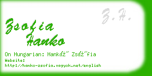 zsofia hanko business card